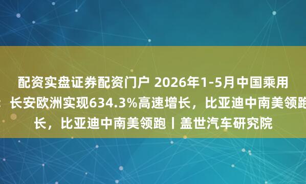 配资实盘证券配资门户 2026年1-5月中国乘用车出海，谁在领航：长安欧洲实现634.3%高速增长，比亚迪中南美领跑丨盖世汽车研究院