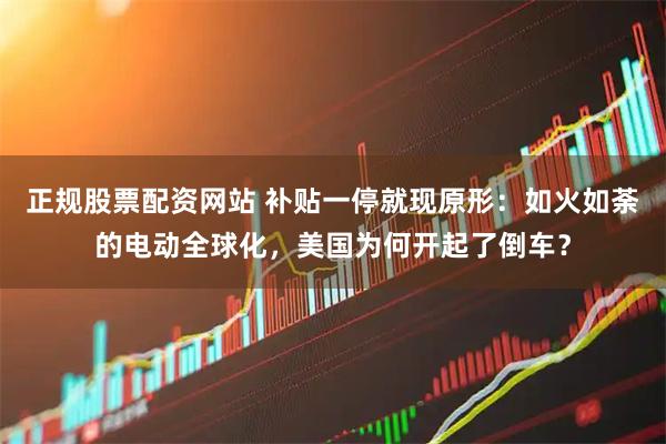 正规股票配资网站 补贴一停就现原形：如火如荼的电动全球化，美国为何开起了倒车？
